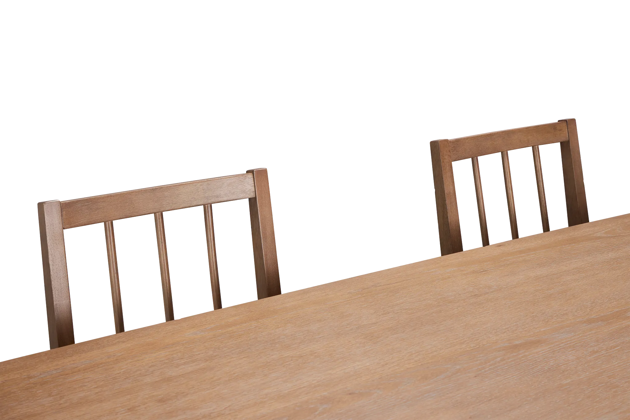 Provo Mid Tone Trestle Table & 4 Woven Chairs