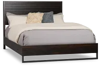 Perry Dark Tone Panel Bed