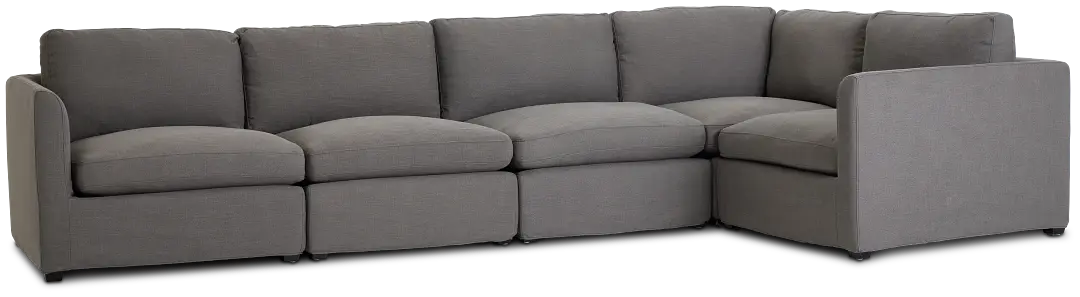 Willow Gray Fabric Medium Two-arm Sectional Willow Gray Fabric Medium Two-arm Sectional
