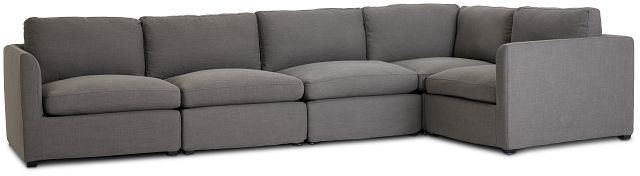 Willow Gray Fabric Medium Two-arm Sectional