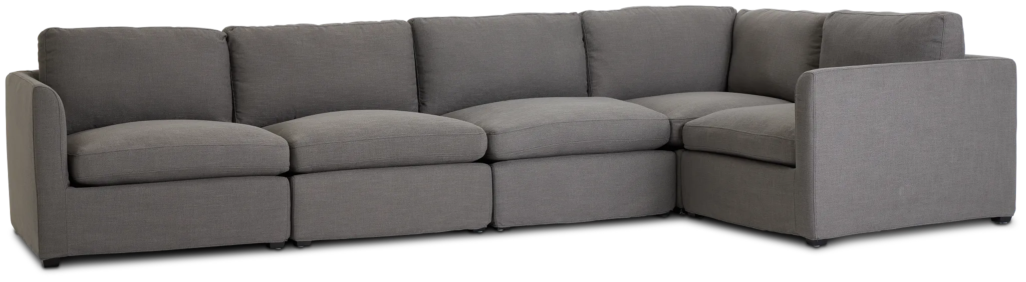 Willow Gray Fabric Medium Two-arm Sectional