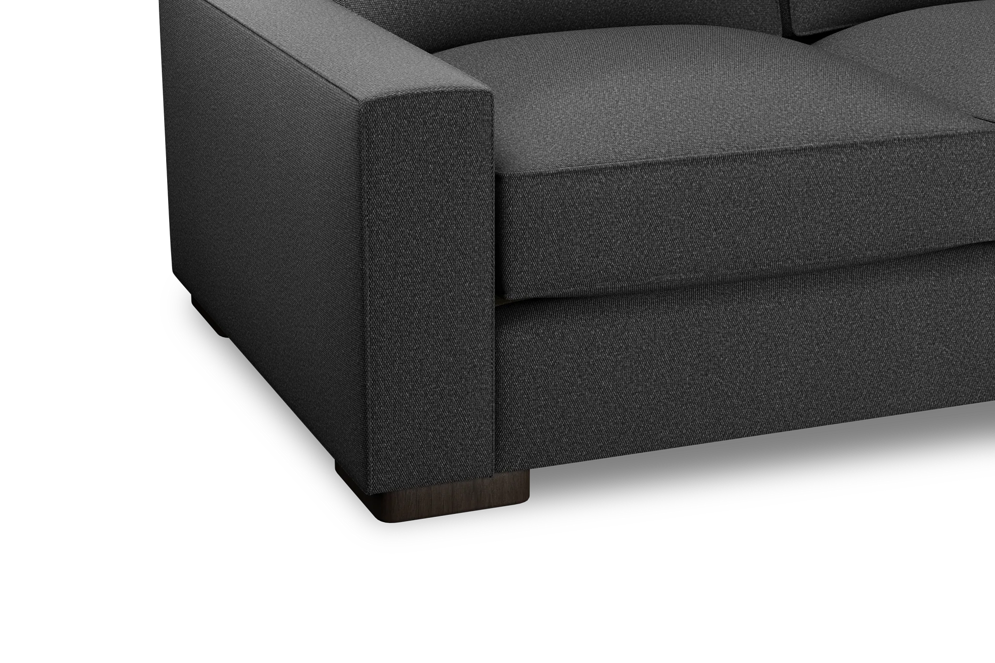 Edgewater Delray Dark Gray Small Two-arm Sectional