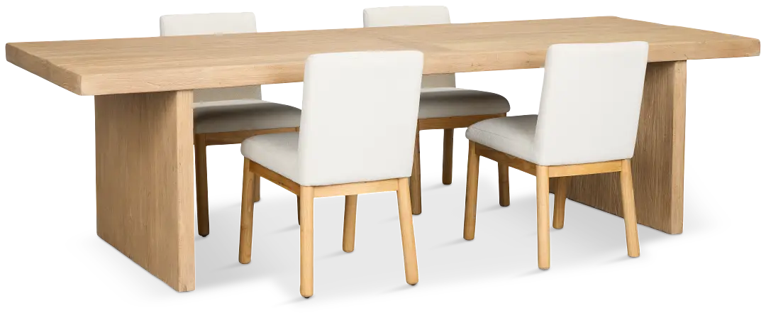 Salida Light Tone Rect Table & 4 Upholstered Chairs Salida Light Tone Rect Table & 4 Upholstered Chairs