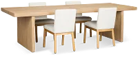 Salida Light Tone Rect Table & 4 Upholstered Chairs