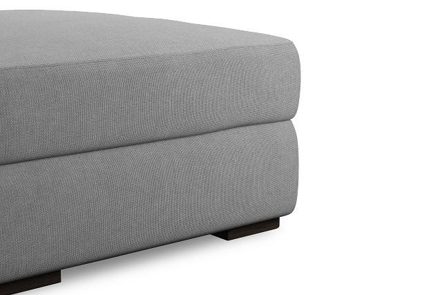 Edgewater Suave Gray Ottoman