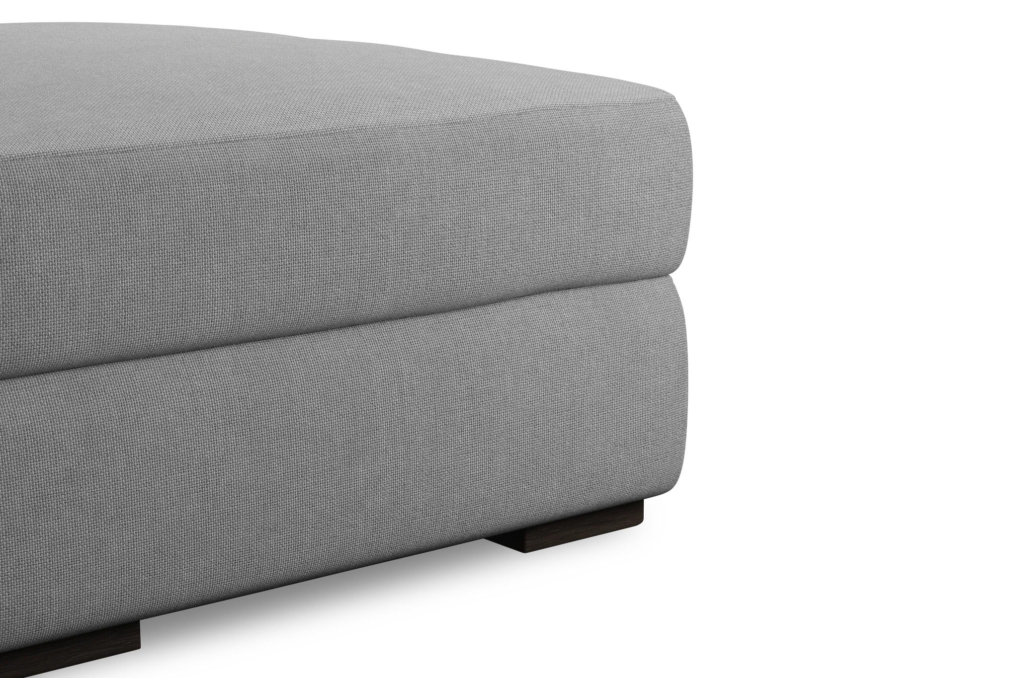 Edgewater Suave Gray Ottoman