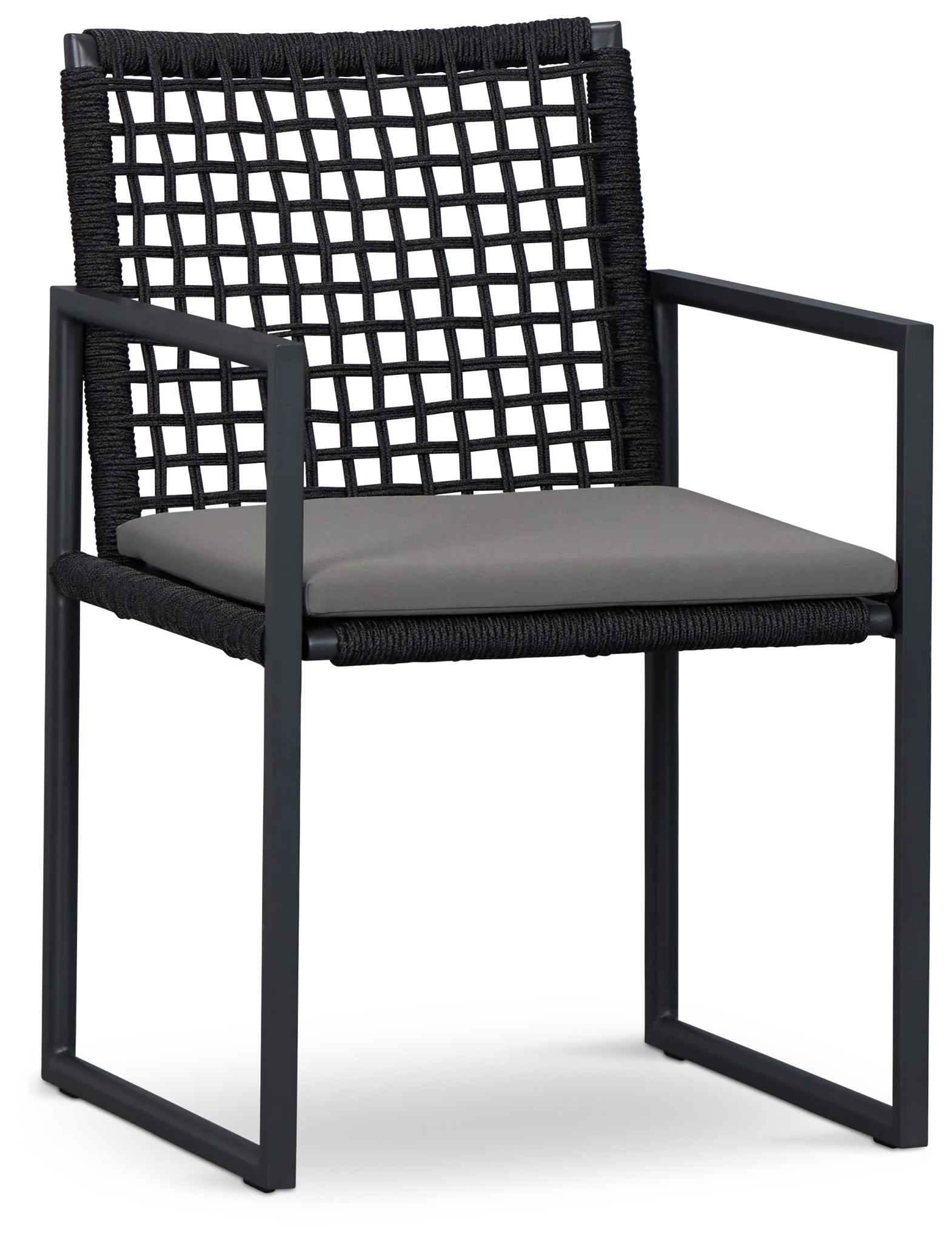 Sunrise Dark Gray Aluminum Arm Chair