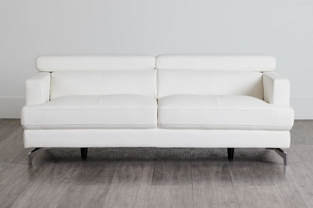 Marquez White Micro Sofa