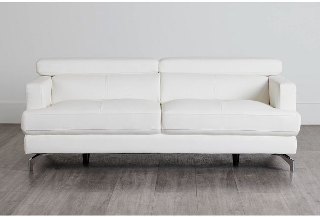 Marquez White Micro Sofa