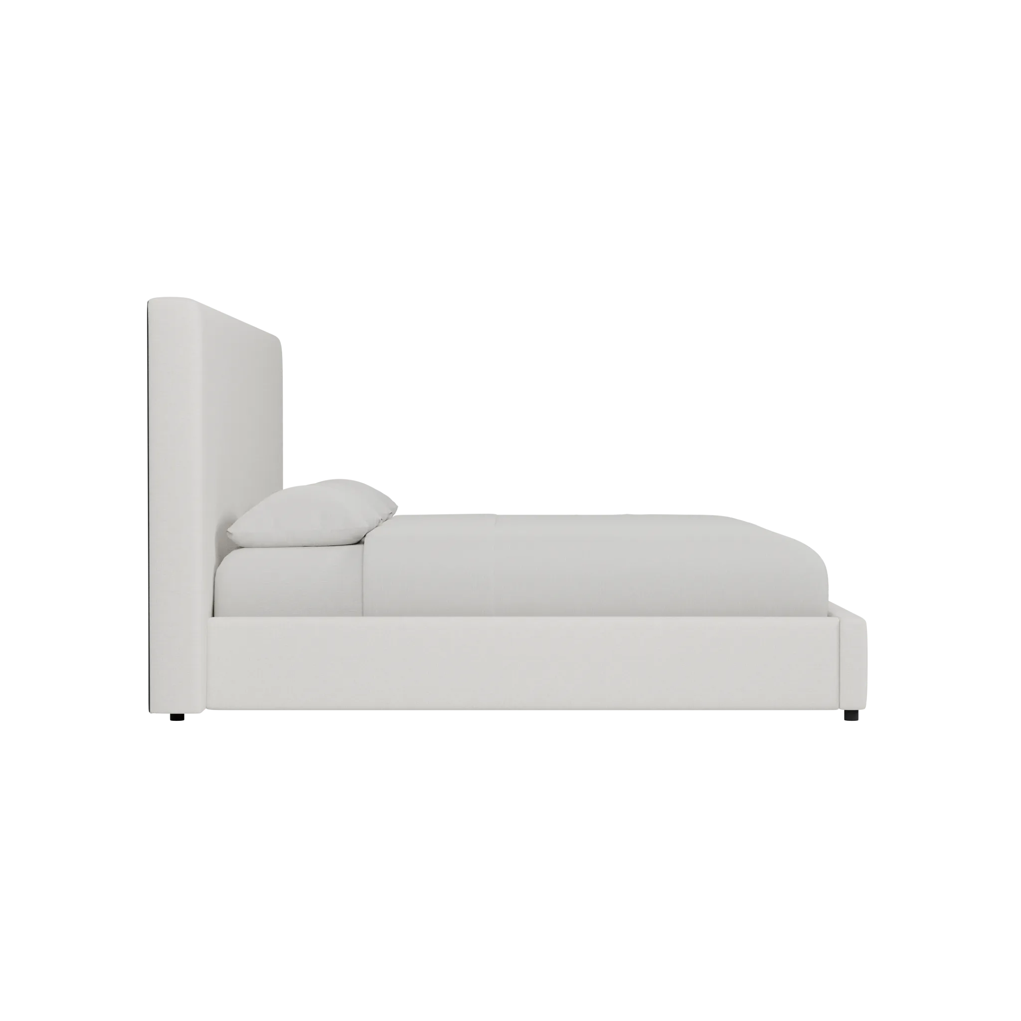 Grayton Natural Beauty Beige 54" Upholstered Platform Bed