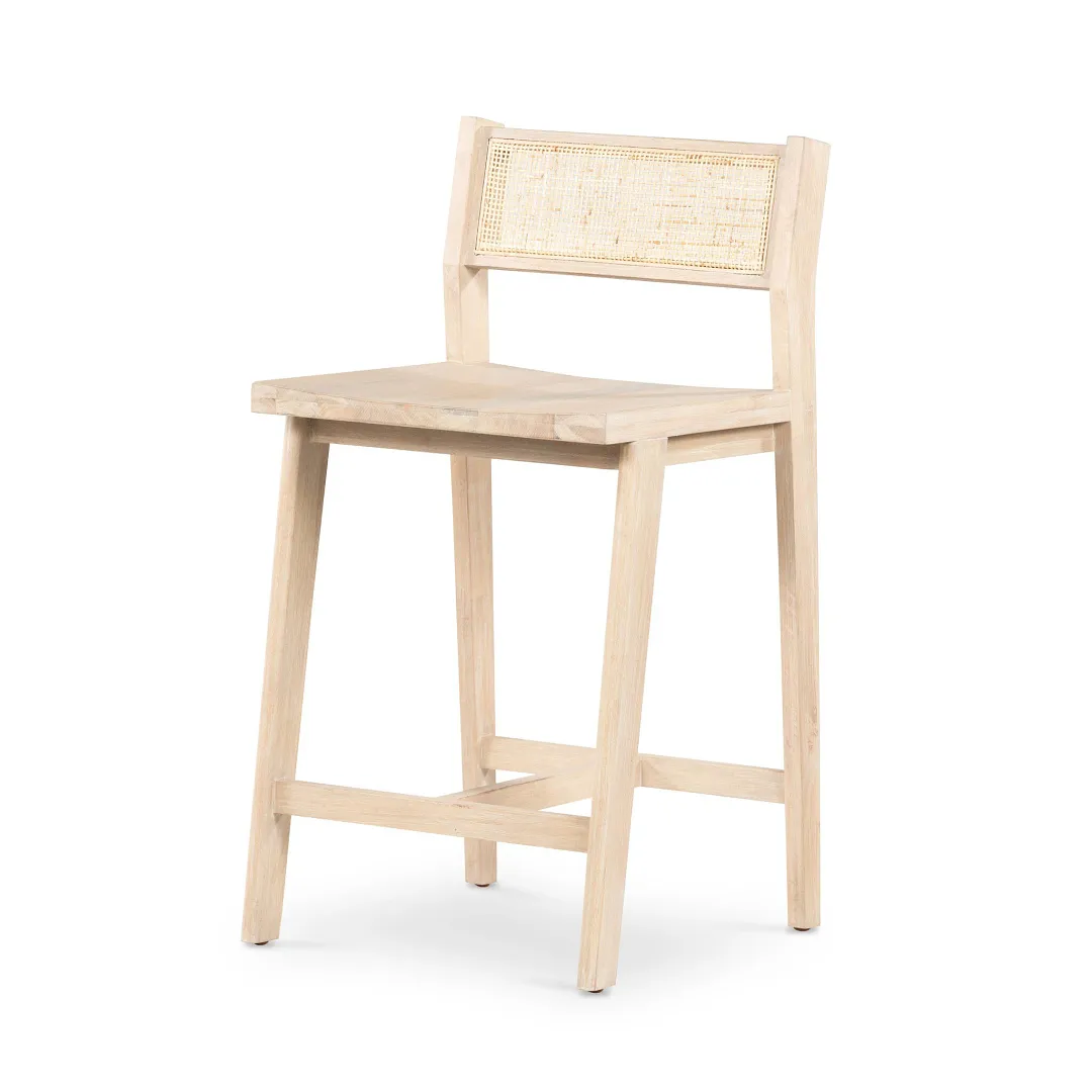 Four Hands Clarita Light Tone Wood 24" Barstool
