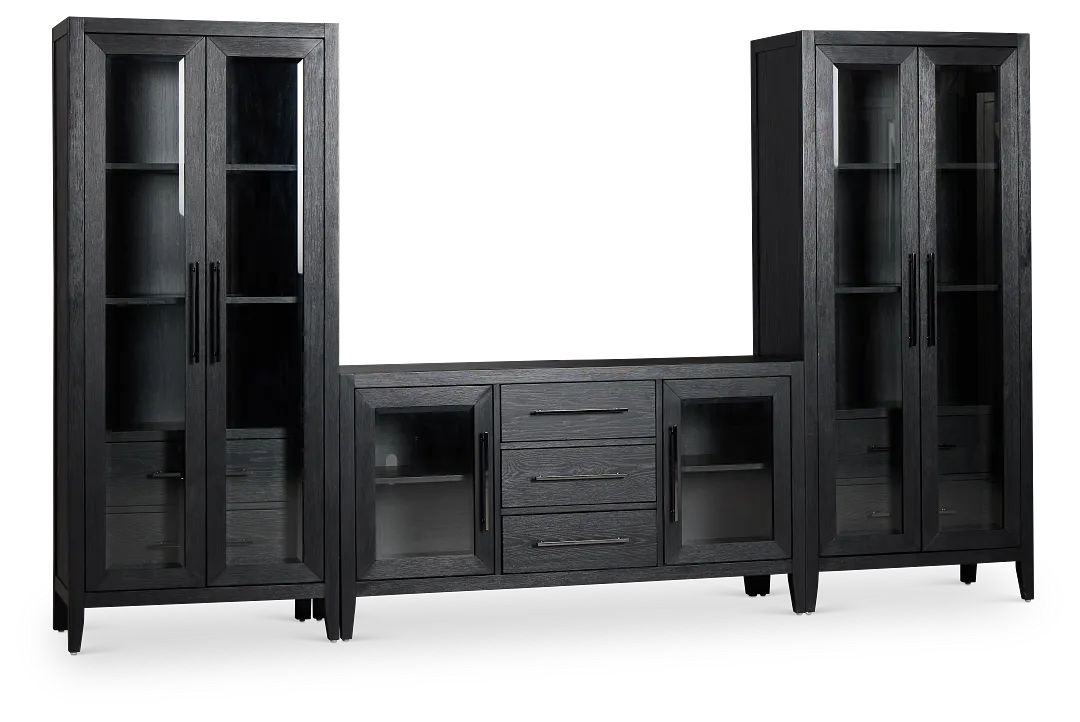 Alden Black 60" Entertainment Wall