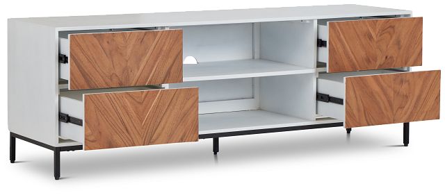 Kenzo White Accent Tv Stand (2)