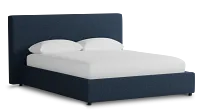 Grayton Elite Dark Blue 44" Upholstered Shelter Bed