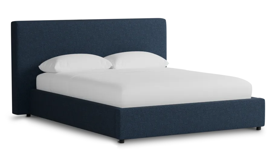 Grayton Elite Dark Blue 44" Upholstered Shelter Bed