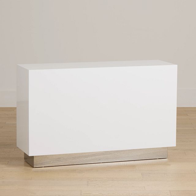 Camila White Rect Sofa Table