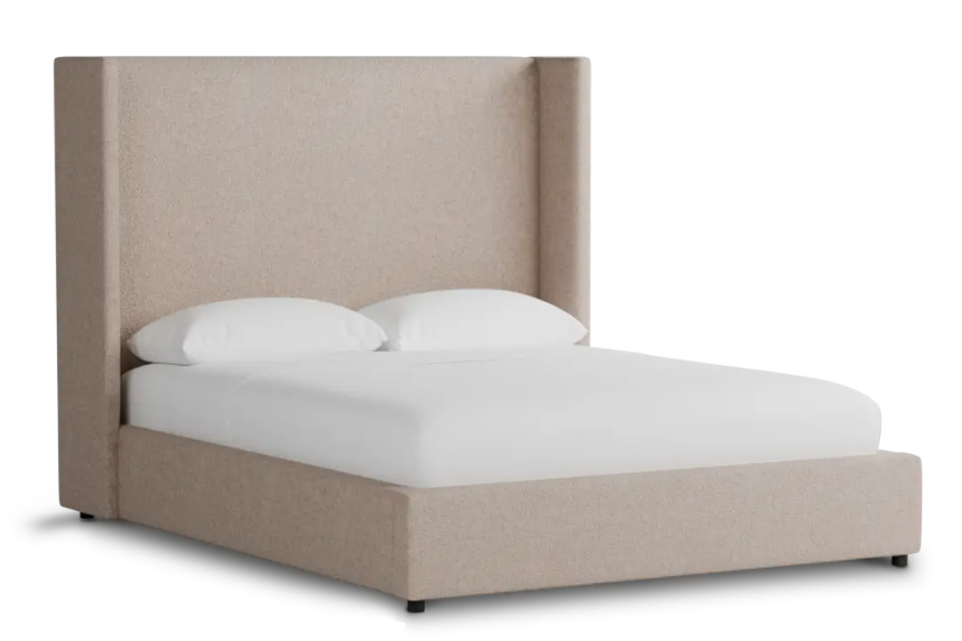 Captiva Elite Light Taupe 60" Upholstered Shelter Bed Captiva Elite Light Taupe 60" Upholstered Shelter Bed