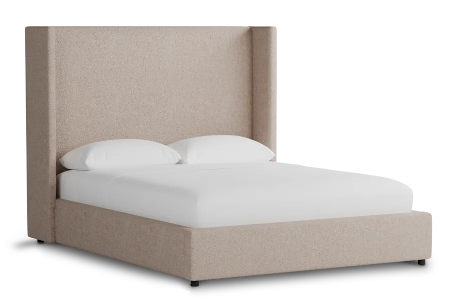 Captiva Elite Light Taupe 60" Upholstered Shelter Bed