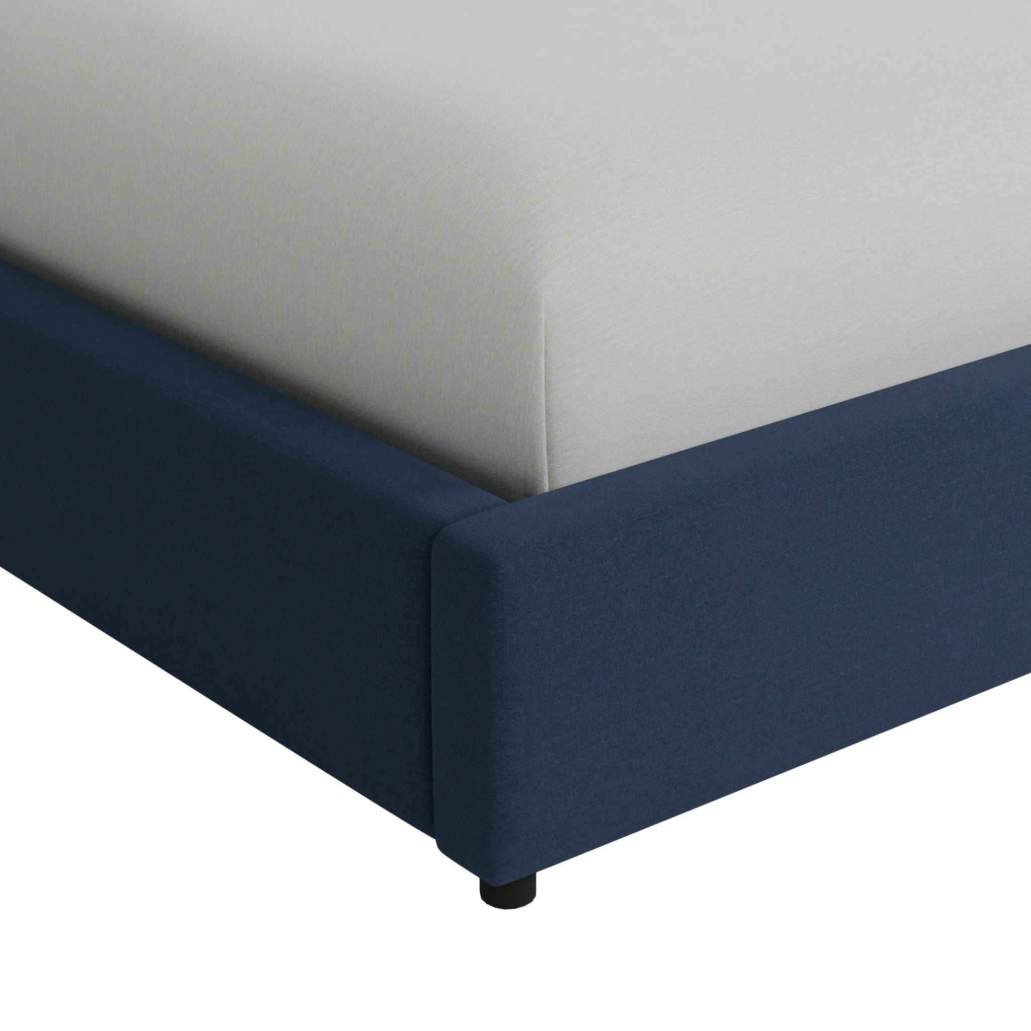 Grayton Peyton Dark Blue 54" Upholstered Platform Bed