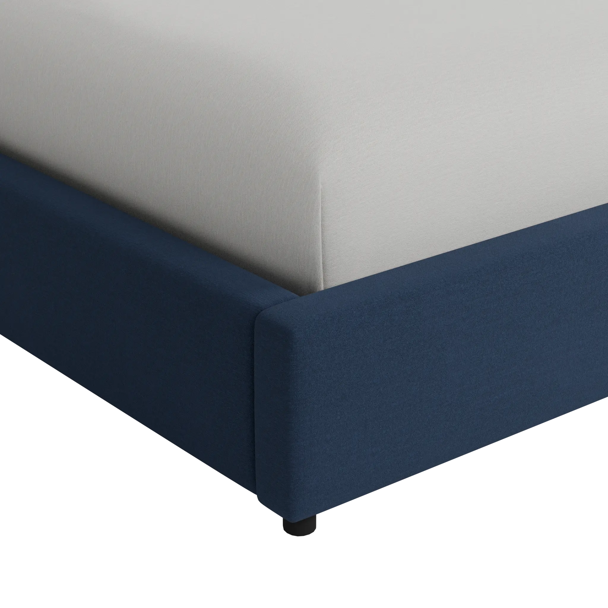 Grayton Peyton Dark Blue 54" Upholstered Platform Bed Grayton Peyton Dark Blue 54" Upholstered Platform Bed