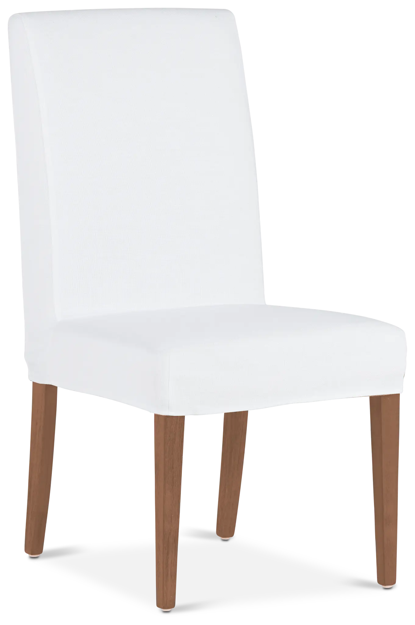Destination White Short Slipcover Chair With Light Tone Leg Destination White Short Slipcover Chair With Light Tone Leg