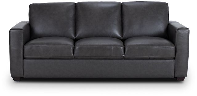 Lane Dark Gray Lthr Vinyl Sofa Living