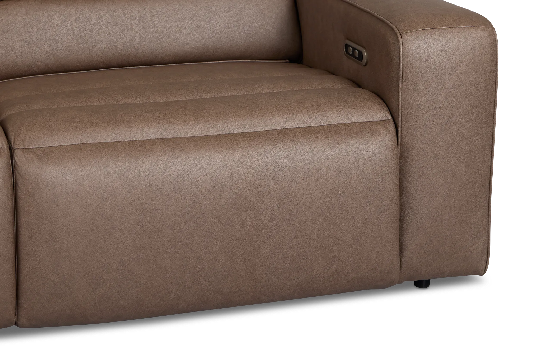 Sawyer Dark Brown Micro 2-piece Modular Power Reclining Sofa