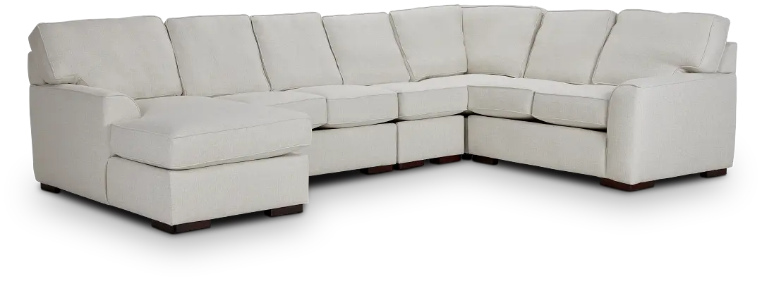 Austin White Fabric Large Left Chaise Sectional Austin White Fabric Large Left Chaise Sectional