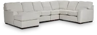 Austin White Fabric Large Left Chaise Sectional