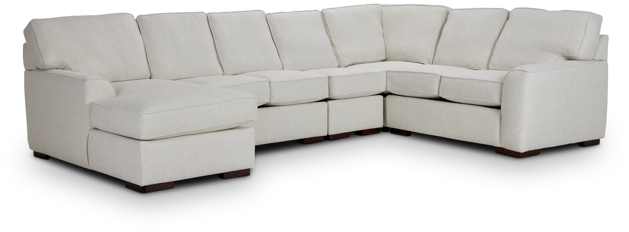 Austin White Fabric Large Left Chaise Sectional Austin White Fabric Large Left Chaise Sectional