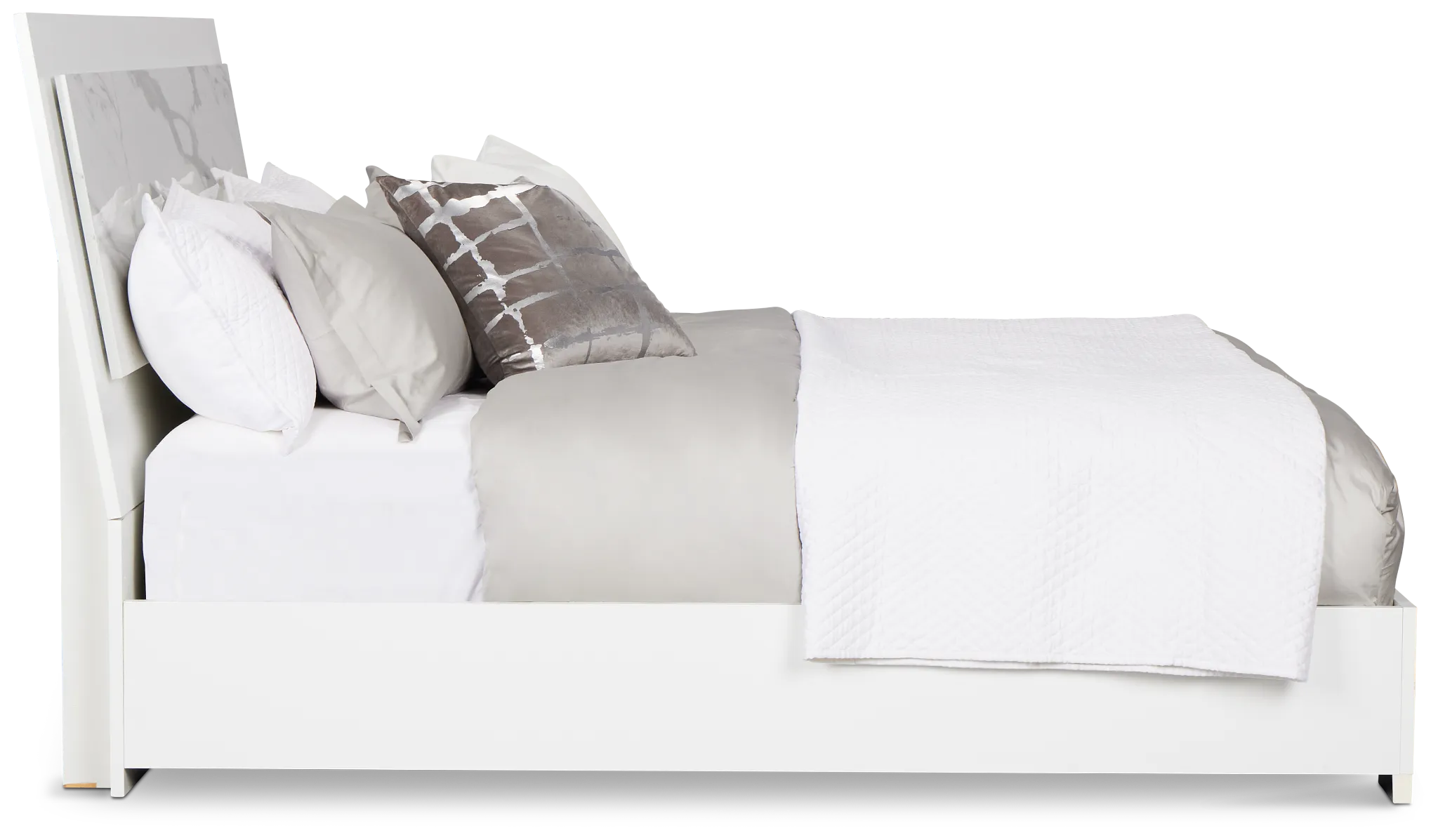 Modena White Platform Bed