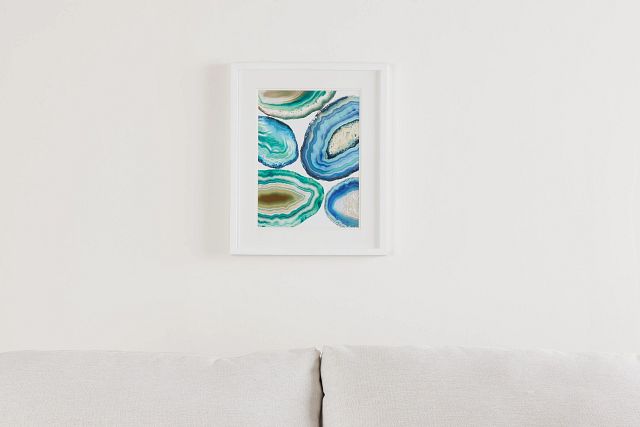 Geode Blue Framed Wall Art | Home Accents - Wall Decor | City Furniture