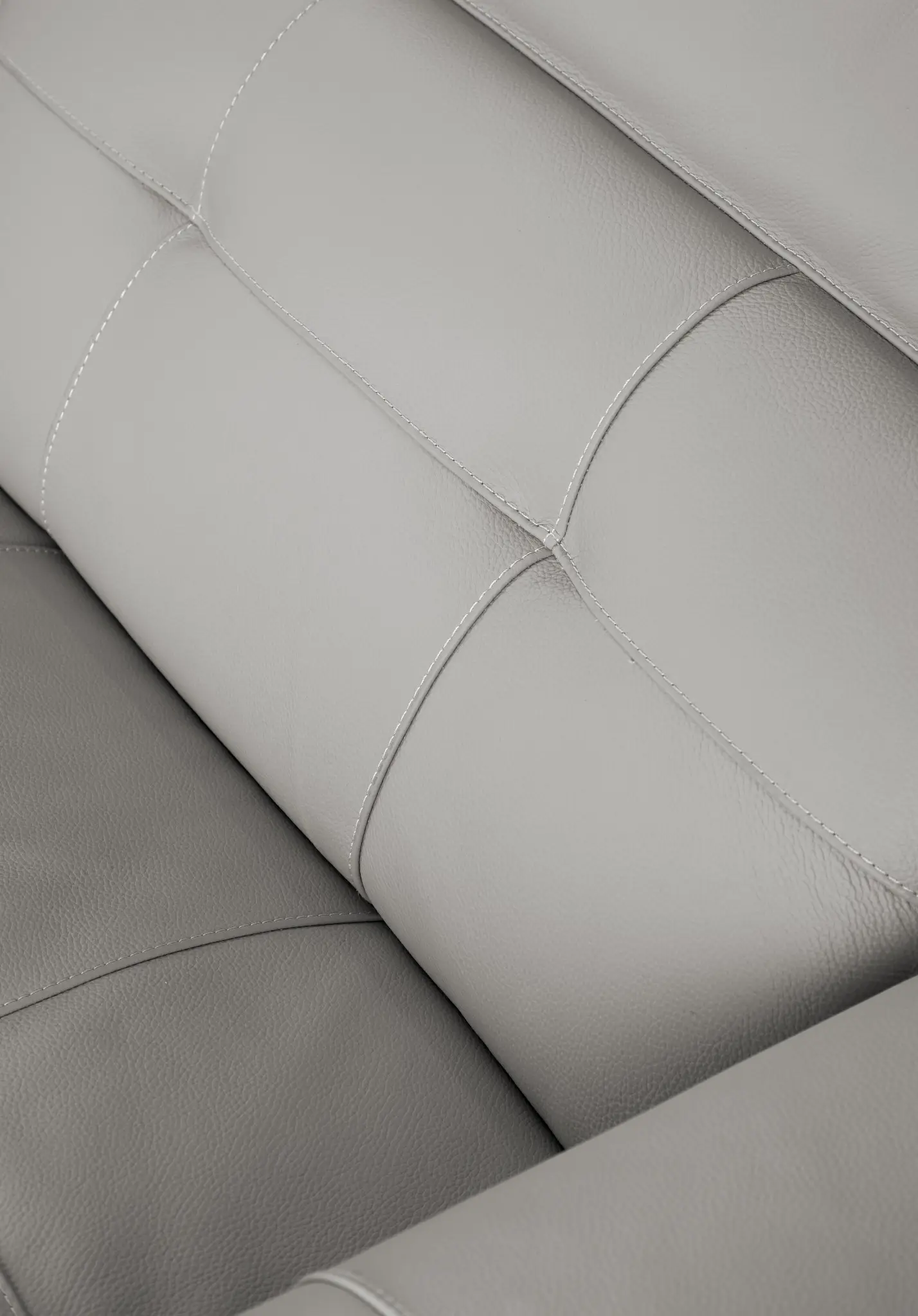 Reva Gray Leather Medium Triple Power 2-arm Sectional Reva Gray Leather Medium Triple Power 2-arm Sectional