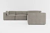 Destin Victory Gray Fabric 6-piece Modular Sectional