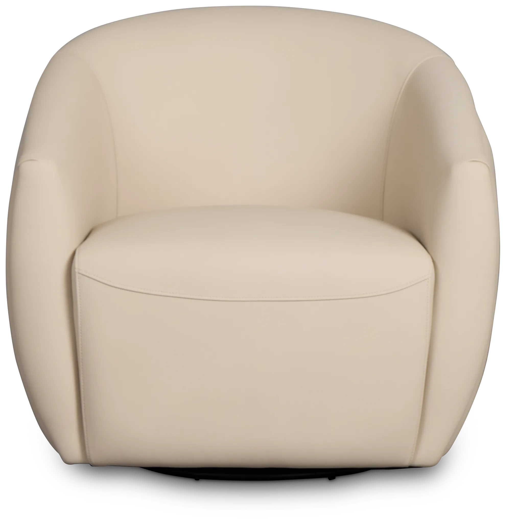 Kellan Ivory Leather Swivel Chair