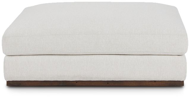 Mckenzie White Square Large Ottoman