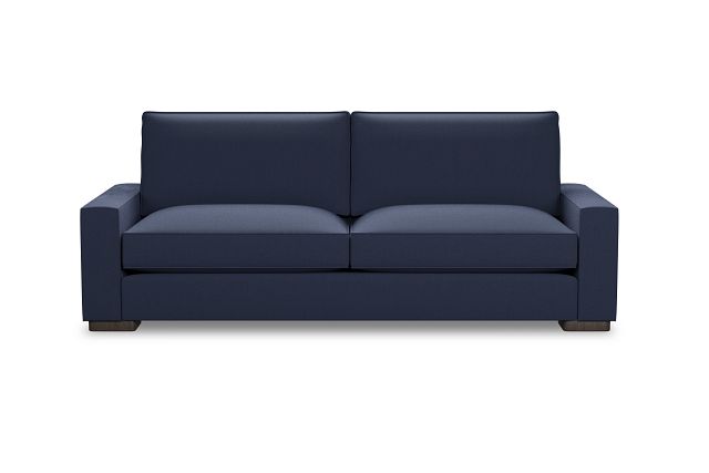 Edgewater Peyton Dark Blue 96" Sofa W/ 2 Cushions (1)