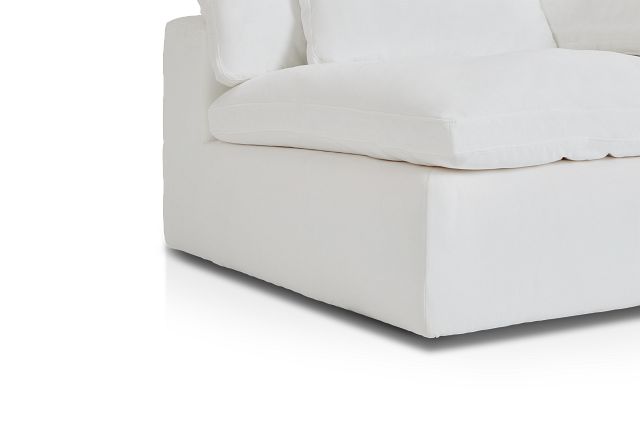 Nixon White Fabric Corner Chair (5)