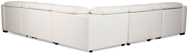 Melody White Micro Large Triple Power Reclining Two-arm Sectional