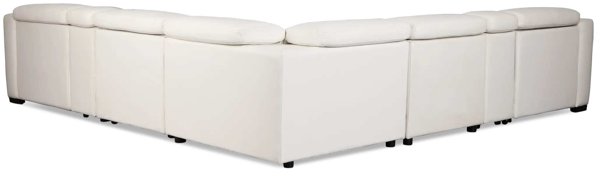 Melody White Micro Large Triple Power Reclining Two-arm Sectional Melody White Micro Large Triple Power Reclining Two-arm Sectional
