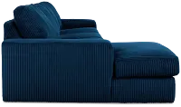 Charlie Dark Blue Fabric Small Left Chaise Sectional