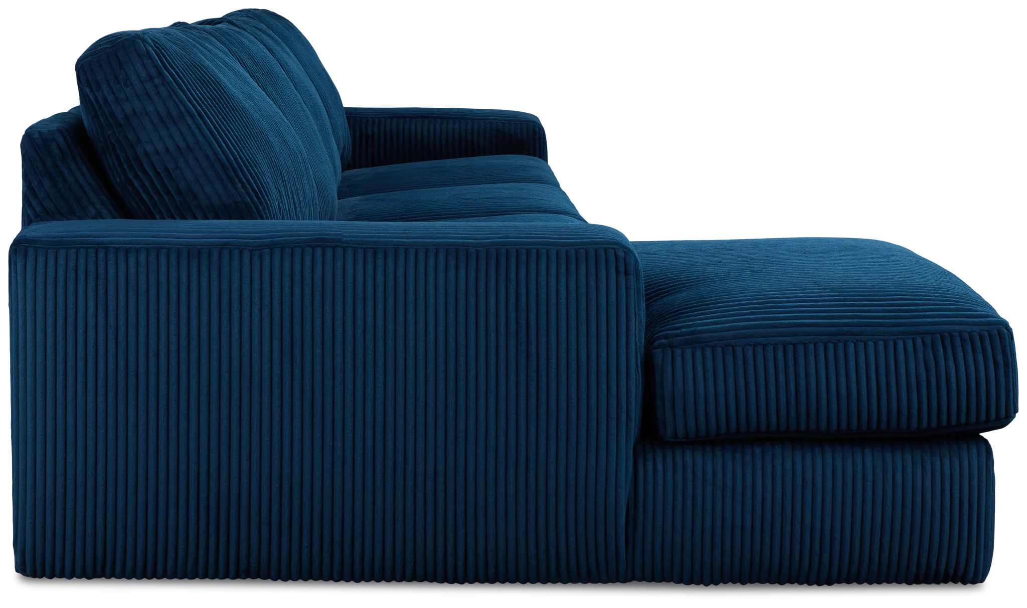 Charlie Dark Blue Fabric Small Left Chaise Sectional
