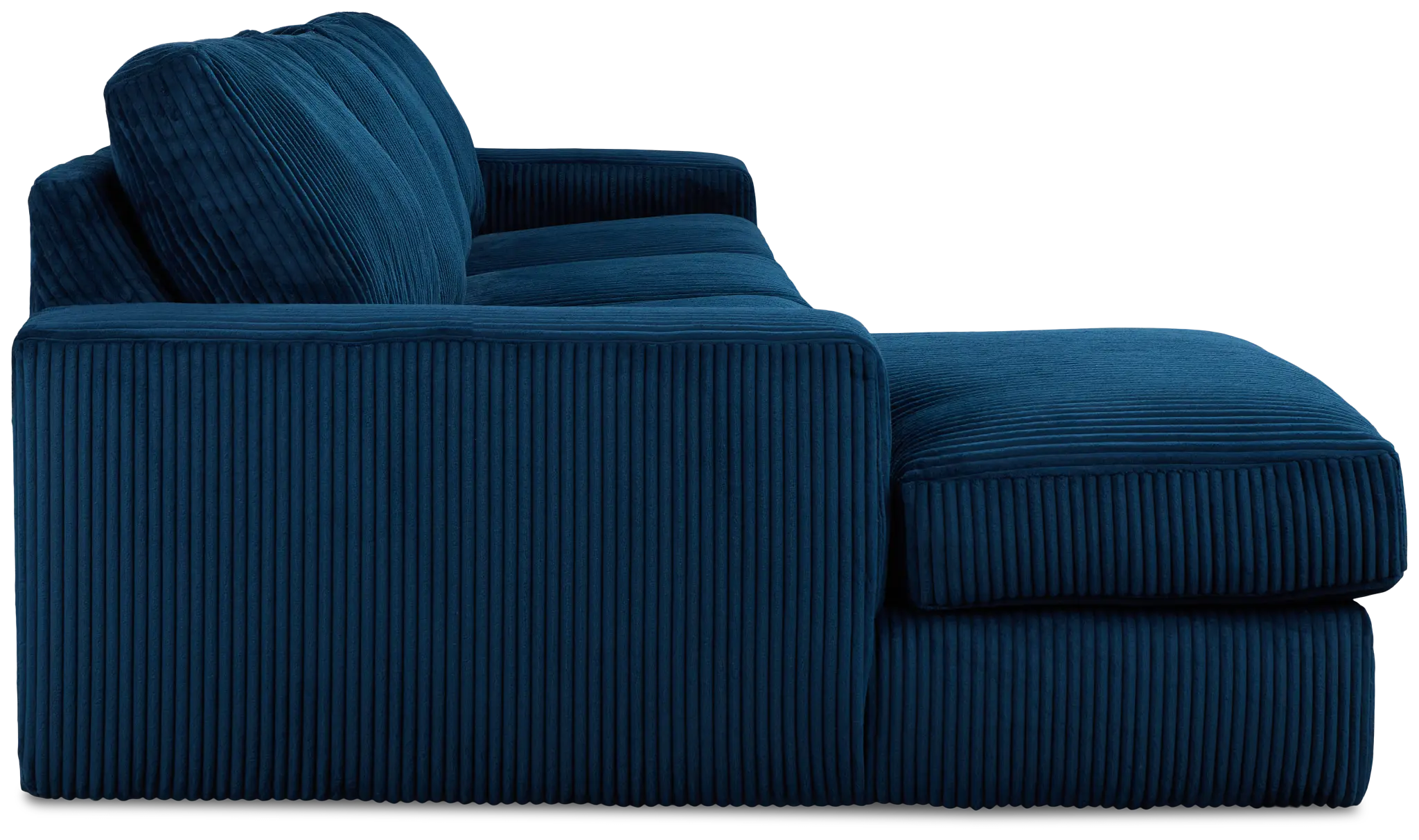 Charlie Dark Blue Fabric Small Left Chaise Sectional Charlie Dark Blue Fabric Small Left Chaise Sectional