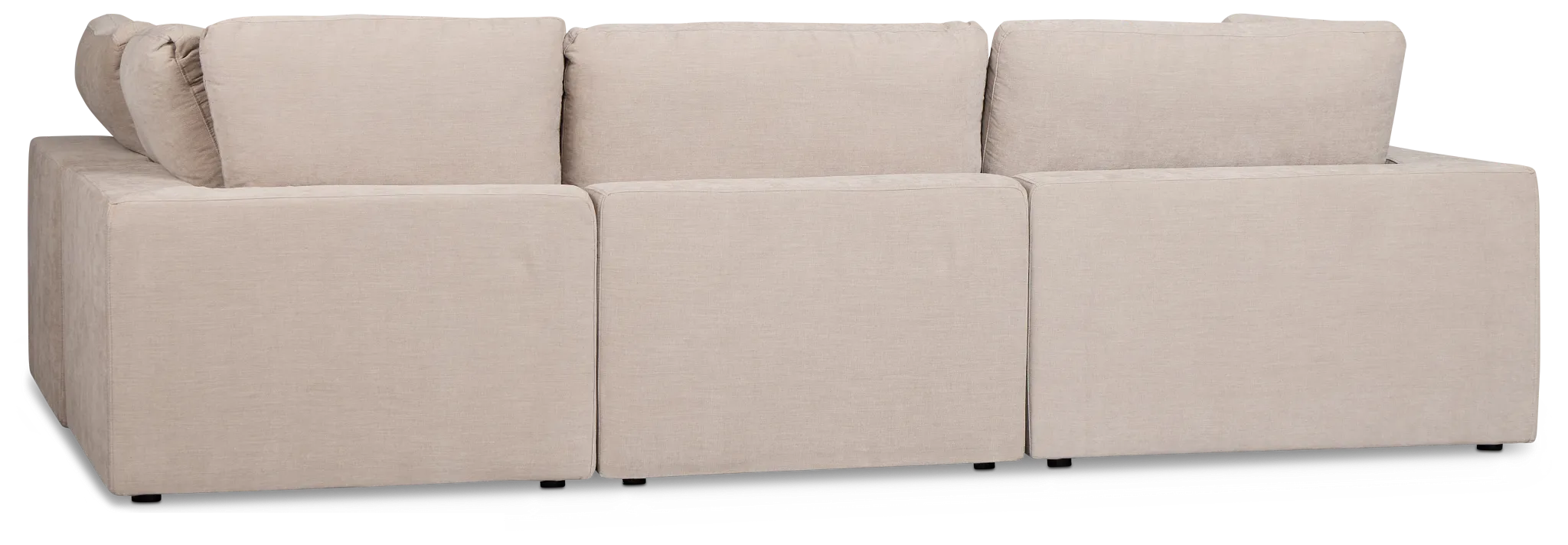 Breeze Taupe Fabric 4-piece Modular Sectional