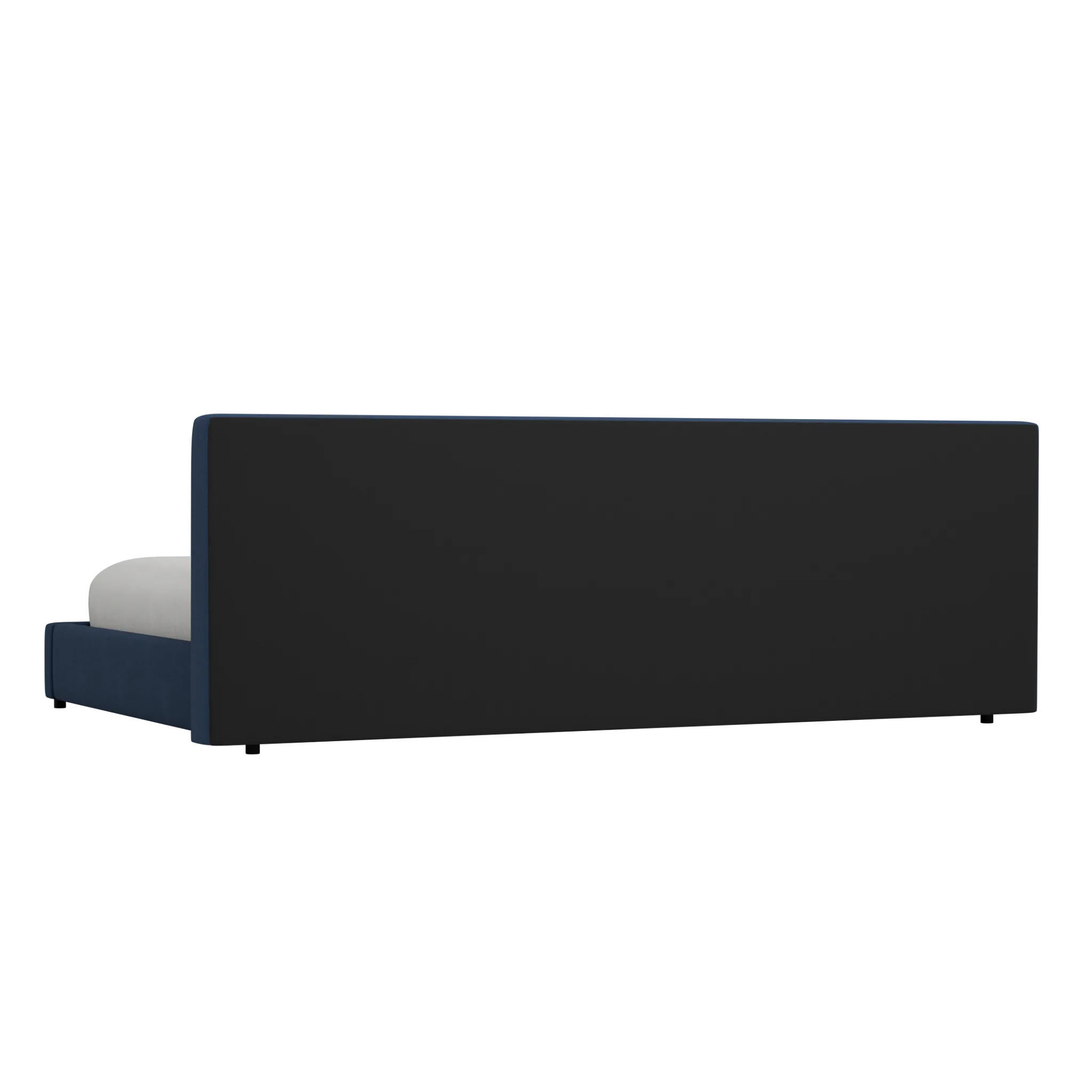 Grayton Peyton Dark Blue 44" Upholstered Platform Bed