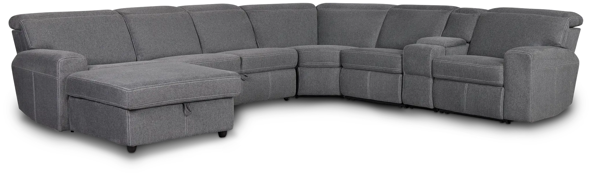 Callum Dark Gray Storage Medium Left Triple Power Chaise Sleepr Sectional Callum Dark Gray Storage Medium Left Triple Power Chaise Sleepr Sectional