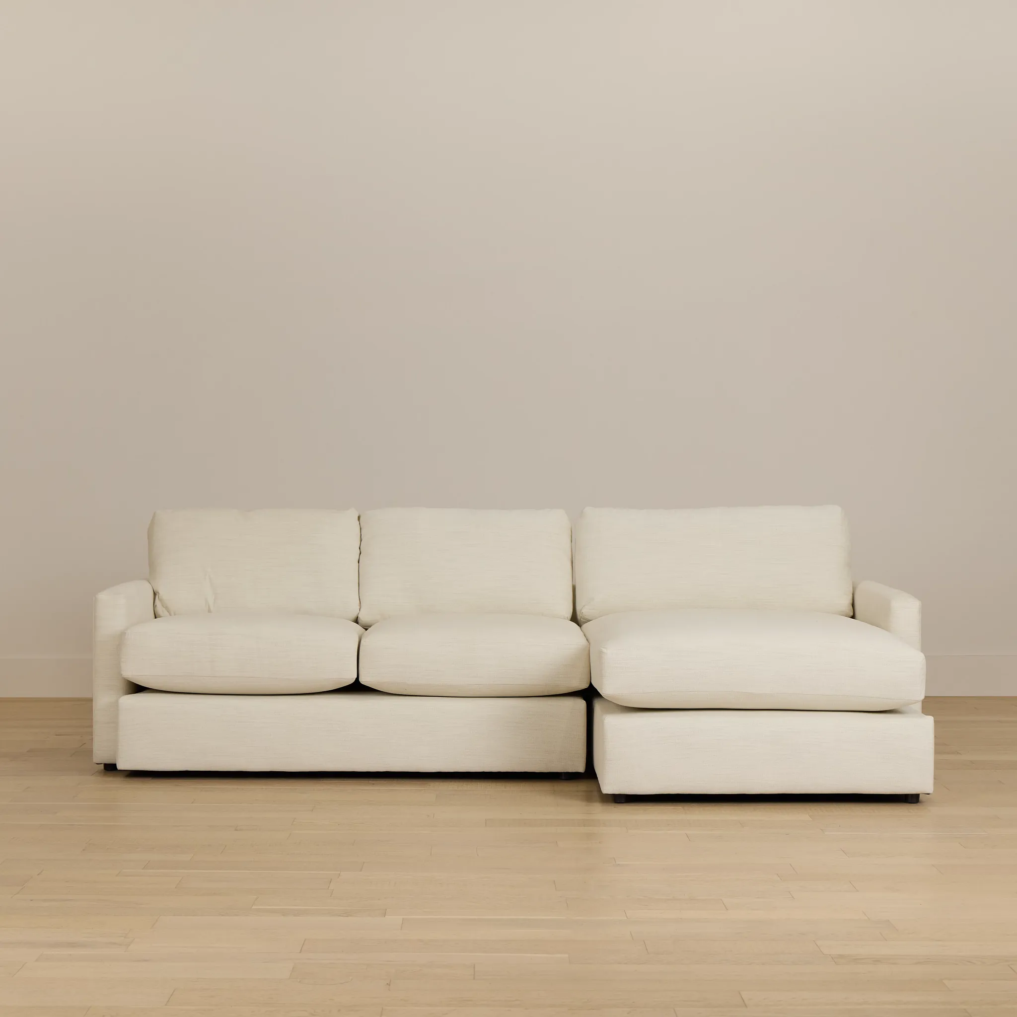 Noah Ivory Fabric Right Chaise Sectional