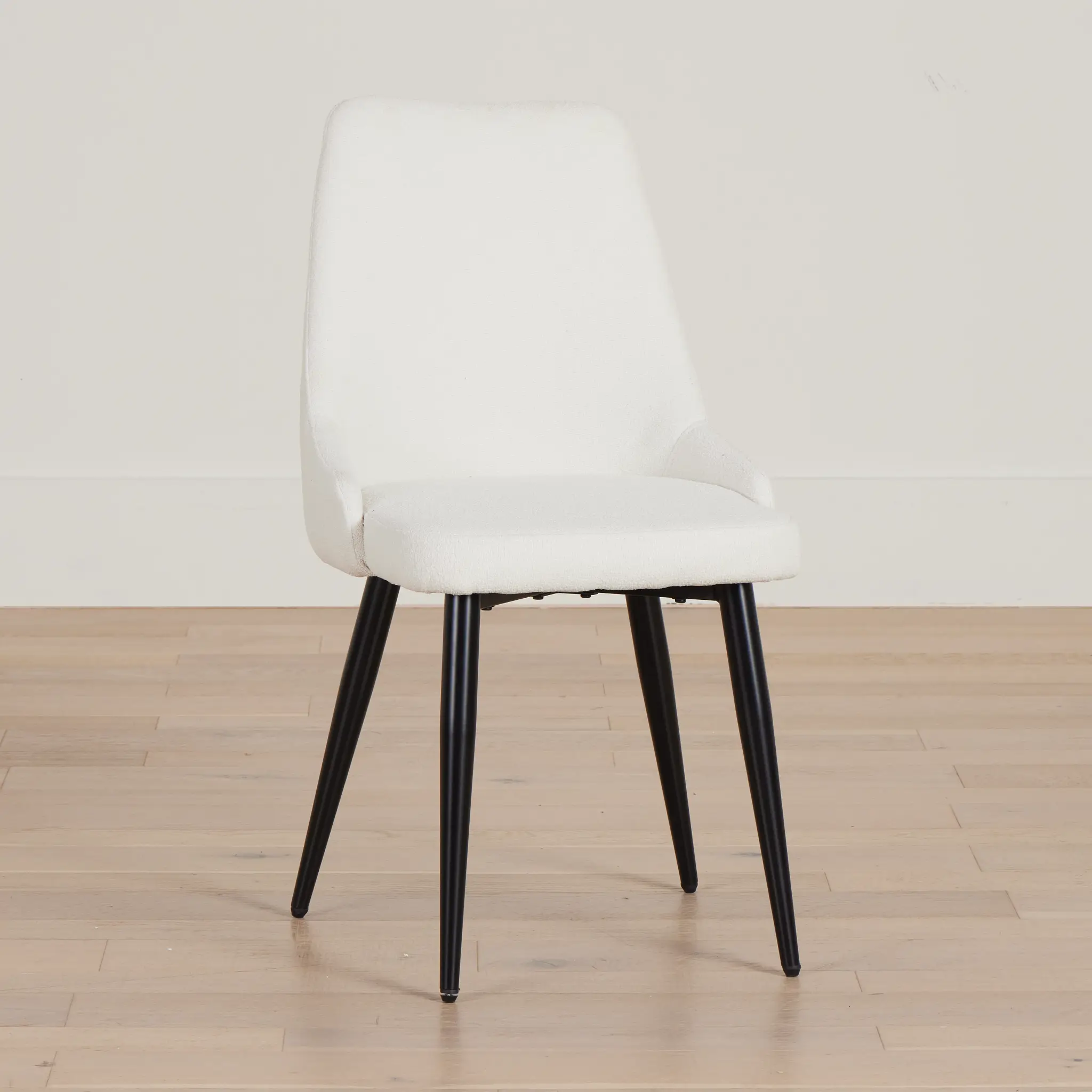 Andover White Curved Upholstered Side Chair Andover White Curved Upholstered Side Chair