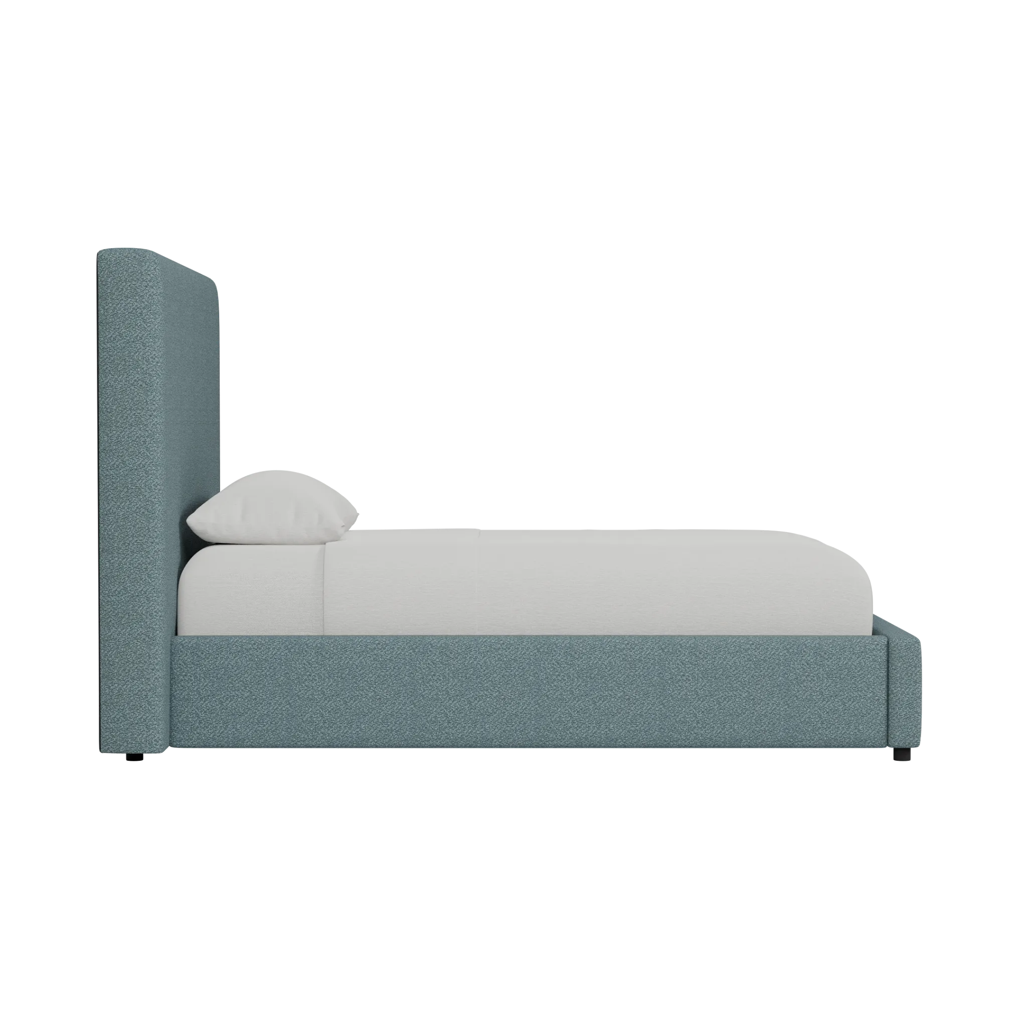 Grayton Sutton Blue 54" Upholstered Platform Bed