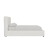 Grayton Gellar White 44" Upholstered Platform Bed